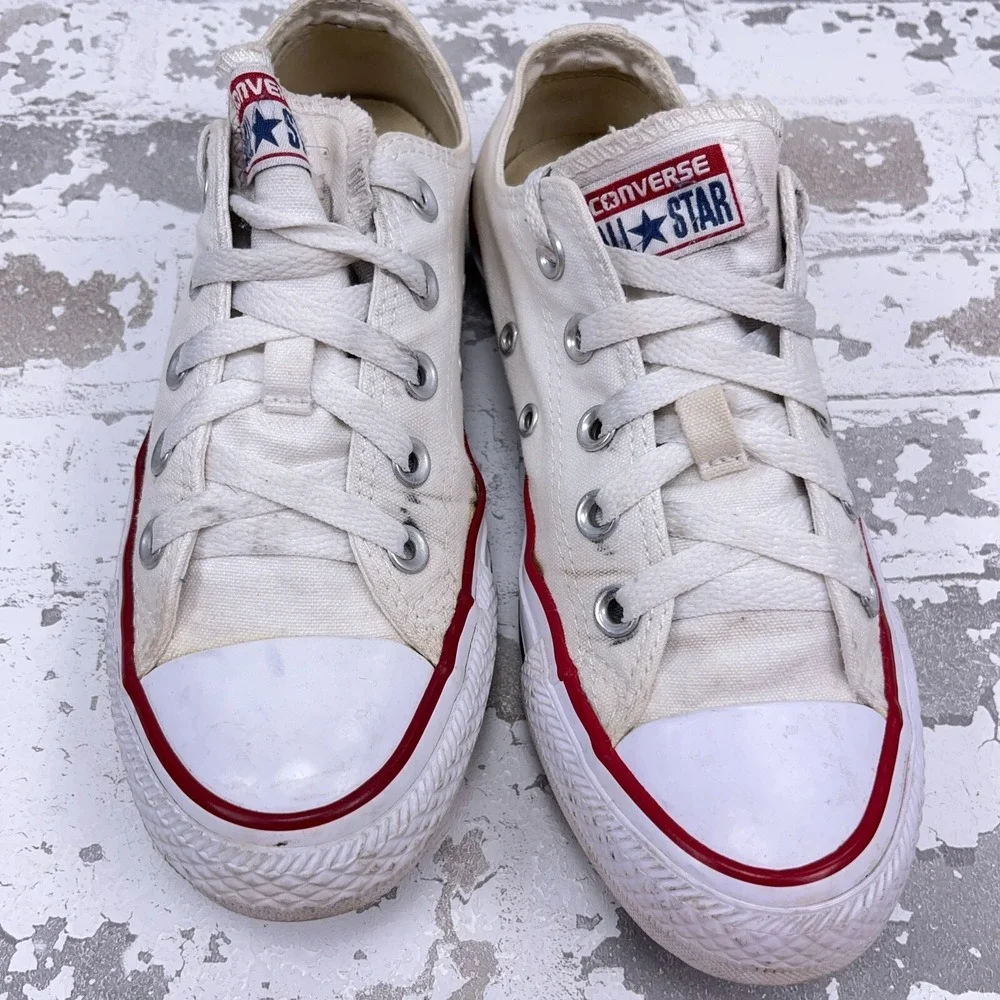 Converse‎ Shoes Womens 6 Chuck Taylor All Star Low Sneakers M7652 White Canvas - Picture 6 of 10